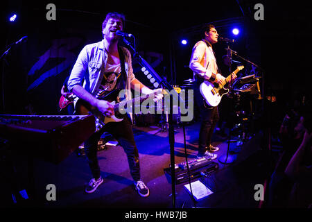 Milan Italy. 18th March 2017. The English pop/rock band BUSTED performs live on stage at Tunnel during the 'Night Driver Tour 2017' Credit: Rodolfo Sassano/Alamy Live News Stock Photo