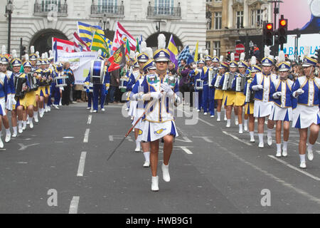 London UK. 19th March 2017. The Mayobridge band from County Down Ireland perform  at  the annual Saint Patricks day parade in London Credit: amer ghazzal/Alamy Live News Stock Photo