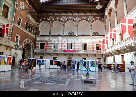 Art exhibition at Copenhagen city hall, Denmark Stock Photo