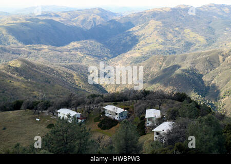 Homes inhabited by researchers who work at Lick Observatory, Mt Hamilton, Santa Clara County, California, United States Stock Photo
