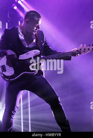 Busted Performing at Manchester O2 Apollo  Featuring: Busted, Matt Willis Where: Manchester, United Kingdom When: 16 Feb 2017 Stock Photo