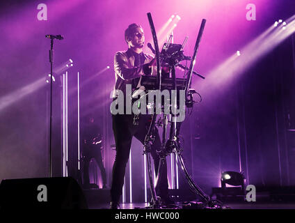 Busted Performing at Manchester O2 Apollo  Featuring: Busted, Charlie Simpson Where: Manchester, United Kingdom When: 16 Feb 2017 Stock Photo