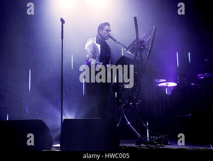 Busted Performing at Manchester O2 Apollo  Featuring: Busted, Charlie Simpson Where: Manchester, United Kingdom When: 16 Feb 2017 Stock Photo