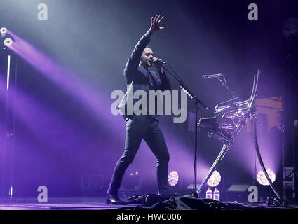 Busted Performing at Manchester O2 Apollo  Featuring: Busted, Matt Willis Where: Manchester, United Kingdom When: 16 Feb 2017 Stock Photo