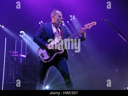 Busted Performing at Manchester O2 Apollo  Featuring: Busted, Matt Willis Where: Manchester, United Kingdom When: 16 Feb 2017 Stock Photo