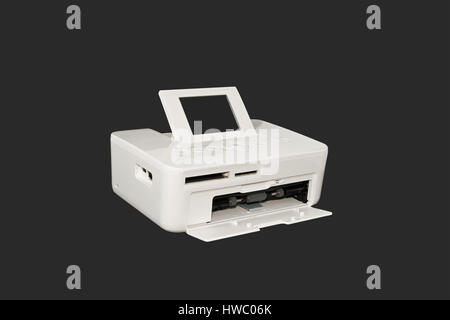 Sublimation printer. Isolated on a black background. Stock Photo