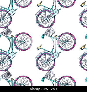 Vector Bicycle with Cart Stock Vector