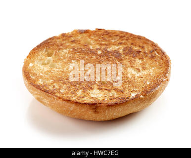 toasted bread bun for making a burger isolated on white background Stock Photo