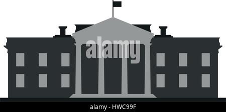 white house icon illustrated on white background in vector Stock Vector