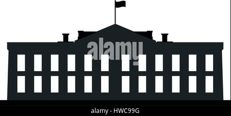 white house icon illustrated on white background in vector Stock Vector