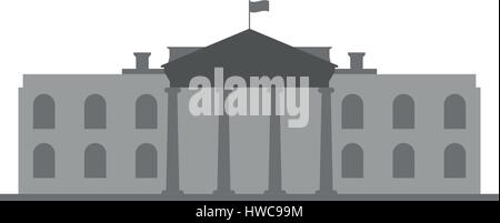 white house icon illustrated on white background in vector Stock Vector