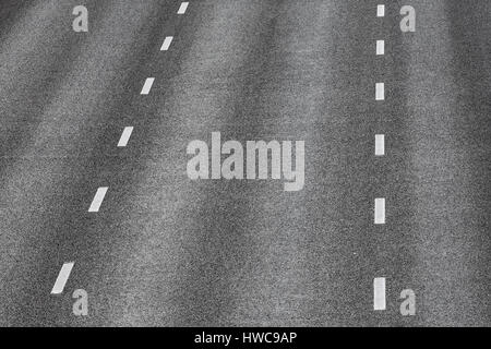 Road texture with two dashed white stripe Stock Photo