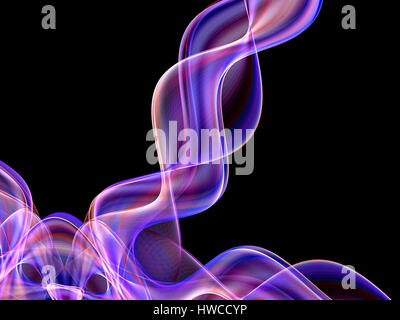 Wavy ribbon - abstract digitally generated image Stock Photo