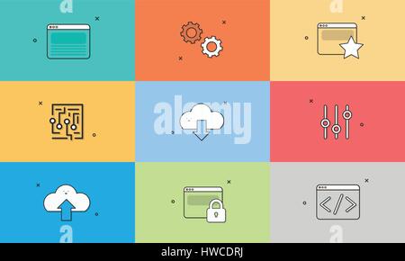 Icon comuter collection vector illustration Stock Vector