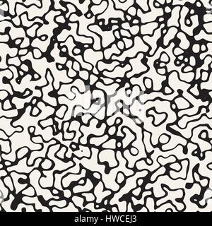 Noise Grunge Abstract Texture. Vector Seamless Black And White Pattern. Stock Vector