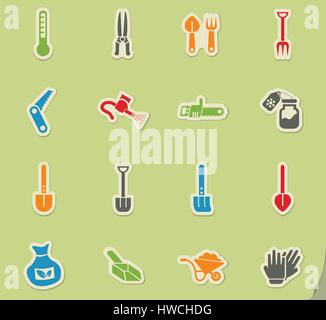 garden tools web icons for user interface design Stock Vector