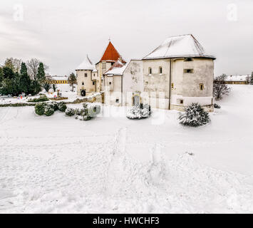 Varazdin Old Town and Castle Stock Photo