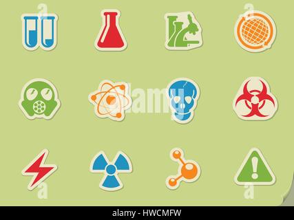 Science simply symbols for web and user interface Stock Vector