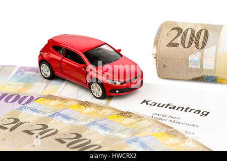 Vehicle costs, KFZ-Kosten Stock Photo
