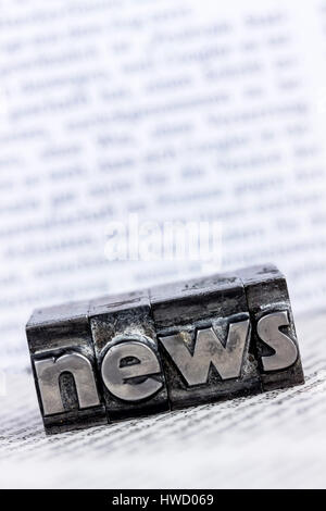 News - Blog - letters of lead, News - Blog - Bleibuchstaben Stock Photo