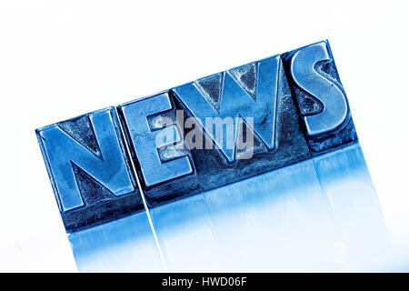 News - Blog - letters of lead, News - Blog - Bleibuchstaben Stock Photo