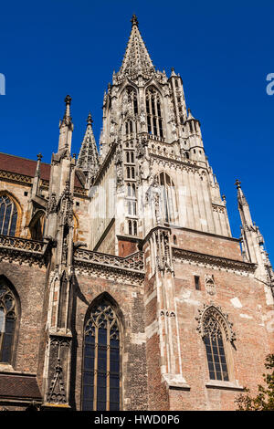 Monumental Ulm Minster. Ulm, Baden-Wurttemberg, Germany. Stock Photo