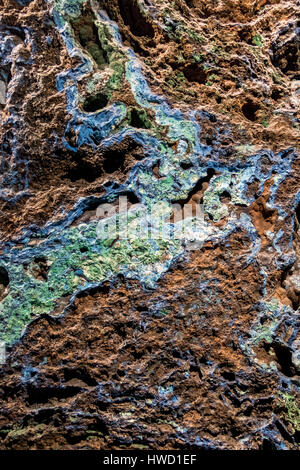 Azurite and Malachite Stone Texture Stock Photo