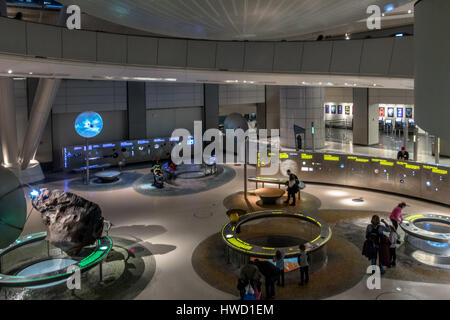 Earth and Space Hall of the American museum of Natural History (AMNH) - New York, USA Stock Photo