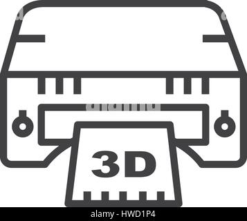 3D print icon Stock Vector