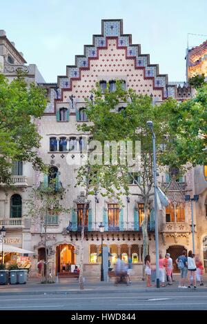 Spain, Catalonia, Barcelona, Casa Amatller after architect Josep Puig i Cadafalch on Passeig de GRàcia avenue Stock Photo