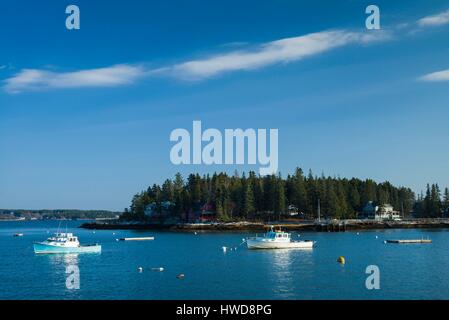 United States, Maine, Five Islands, lobster fleet Stock Photo