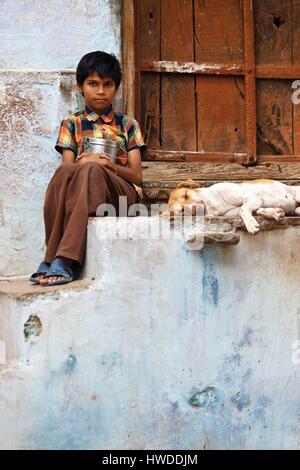 India, Rajasthan, Bundi, indian children Stock Photo