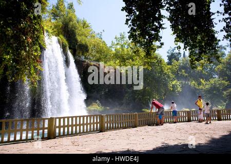 Turkey, Mediterranean Region, Antalya, Duden Waterfalls Stock Photo