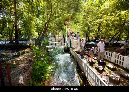 Turkey, Mediterranean Region, Antalya, Duden Waterfalls Stock Photo