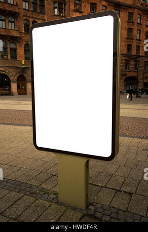 Blank mockup outdoor advertising billboard as copy space for poster or commercial text message