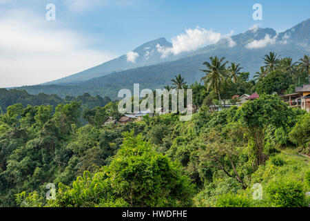 Mt Rinjani from Senaru, Lombok, Indonesia Stock Photo
