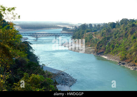 Baraha Chhetra temple area with saptakoshi river in Sunsari Nepal Stock ...