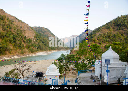 Baraha Chhetra temple area with saptakoshi river in Sunsari Nepal Stock ...