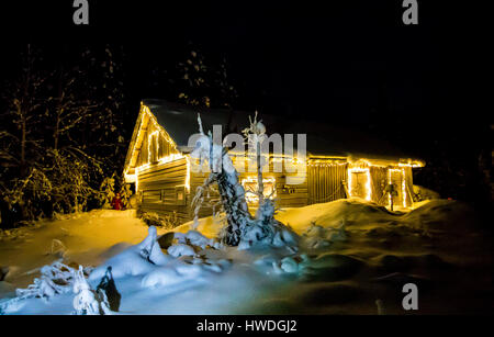 Trip to Santa Claus Village in Levi, Lapland, Finland Stock Photo