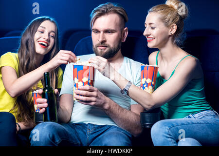 Friends in the cinema Stock Photo