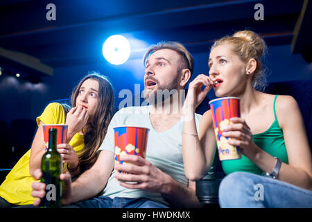 Friends in the cinema Stock Photo
