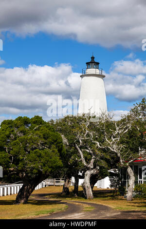 NC00825-00...NORTH CAROLINA - The Ocracoke Lighthouse on Ocracoke Island in the Outer Banks. Stock Photo