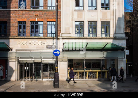 M&S Food Hall on Long Acre, Covent Garden, London, England, U.K. Stock Photo