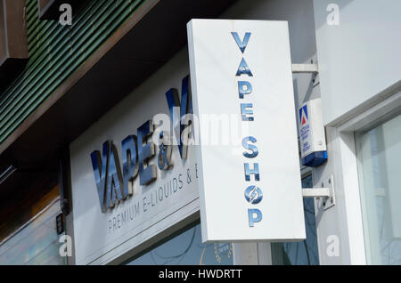 ’Vape Shop’ sign Stock Photo