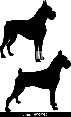 Abstract vector illustration of dog silhouette Stock Vector