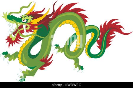 Abstract vector illustration of chines dragon Stock Vector