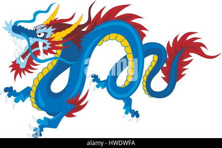 Abstract vector illustration of chines dragon Stock Vector