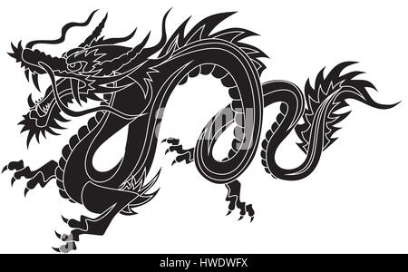 Abstract vector illustration of dragon Stock Vector