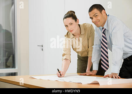 Two architects working Stock Photo