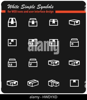 box vector icons for user interface design Stock Vector Image & Art - Alamy